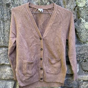 Madewell Tan Cardigan w/ Buttons